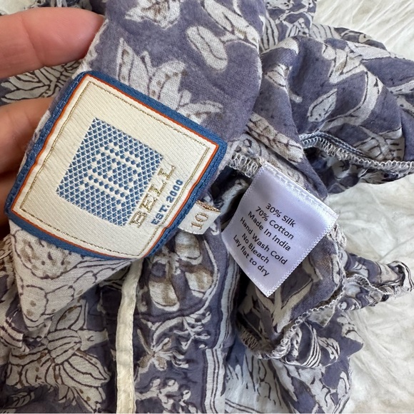 Alicia Bell tunic mini dress floral print sheer purple silk blend, Childrens 10 - Picture 11 of 11